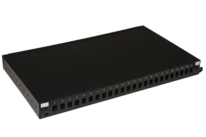 Pannello fibra ottica 19 24 porte sc simplex o lc duplex (p)250 nero - LK24FON