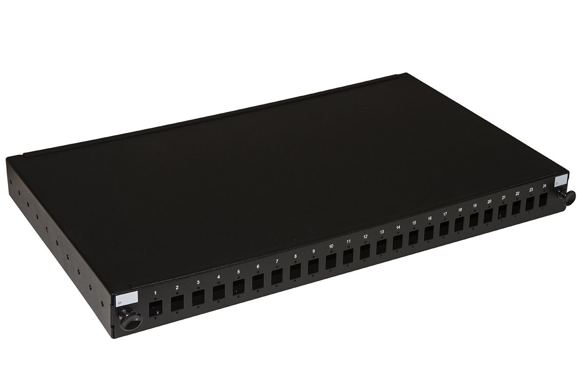 Pannello fibra ottica 19 24 porte sc simplex o lc duplex (p)250 nero - LK24FON