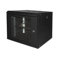 Armadio rack 19 9 unita (a)450 x (l)530 x (p)400 nero ripiano incluso - LINLK1909UNL