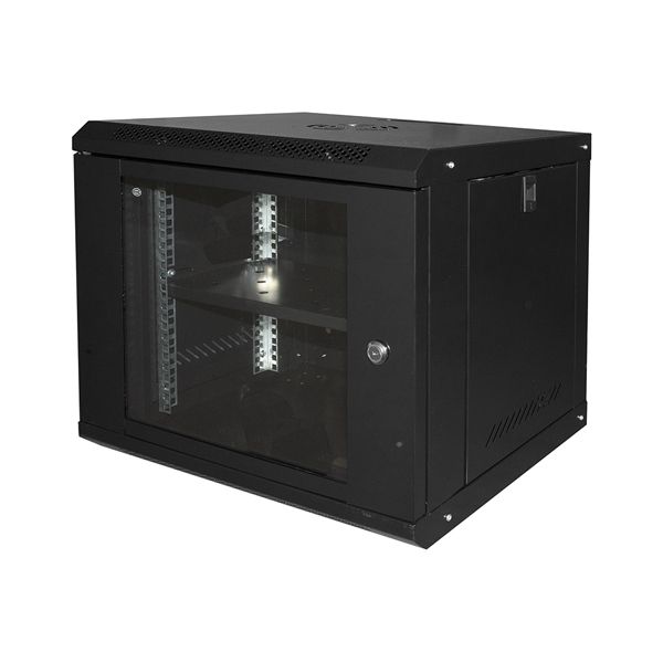 Armadio rack 19 9 unita (a)450 x (l)530 x (p)400 nero ripiano incluso - LINLK1909UNL