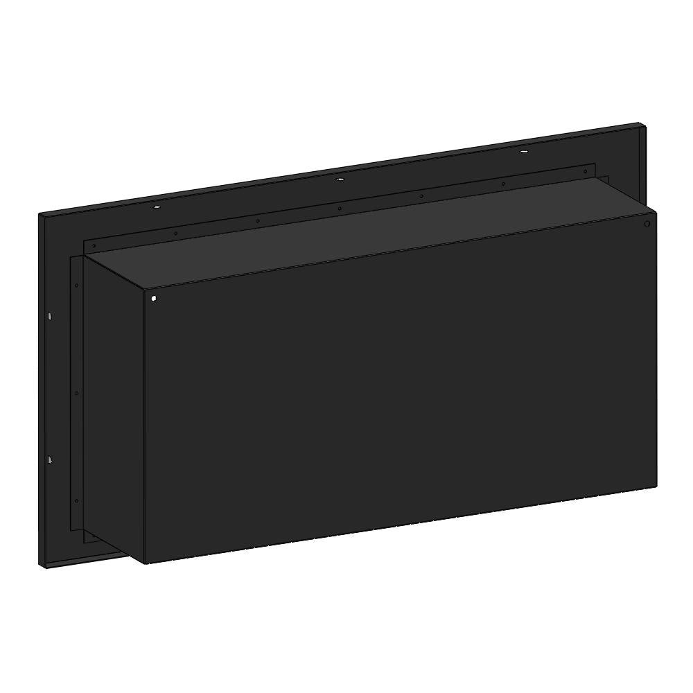 Caminetto a Bioetanolo Frame 900 SimpleFire da incasso con Vetro - Nero Opaco