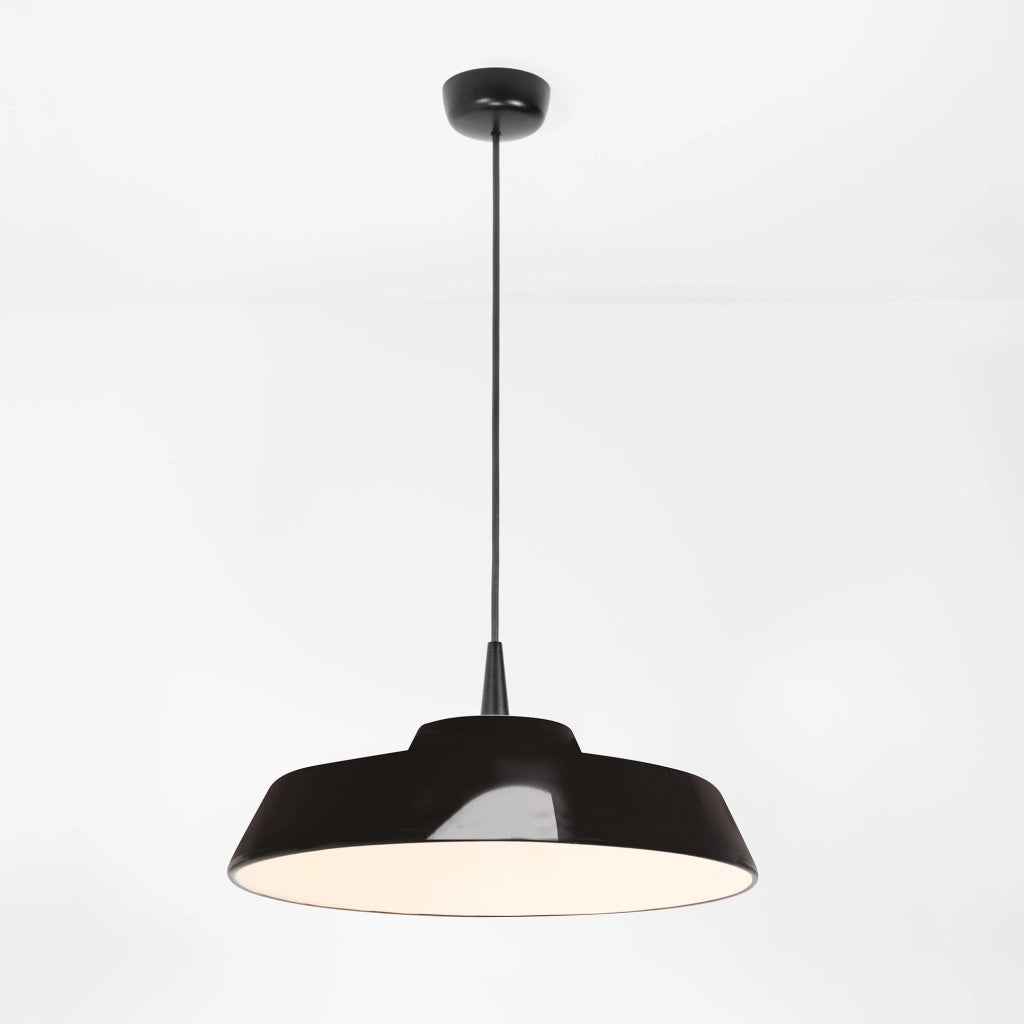 Circus Black Lampada a sospensione a LED con diffusore in ceramica artigianale diametro 35 cm, temperatura 3000K, dimmerabile TRIAC, finitura bianca