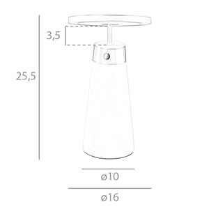 Lampada da tavolo in marmo nero e acciaio dorato