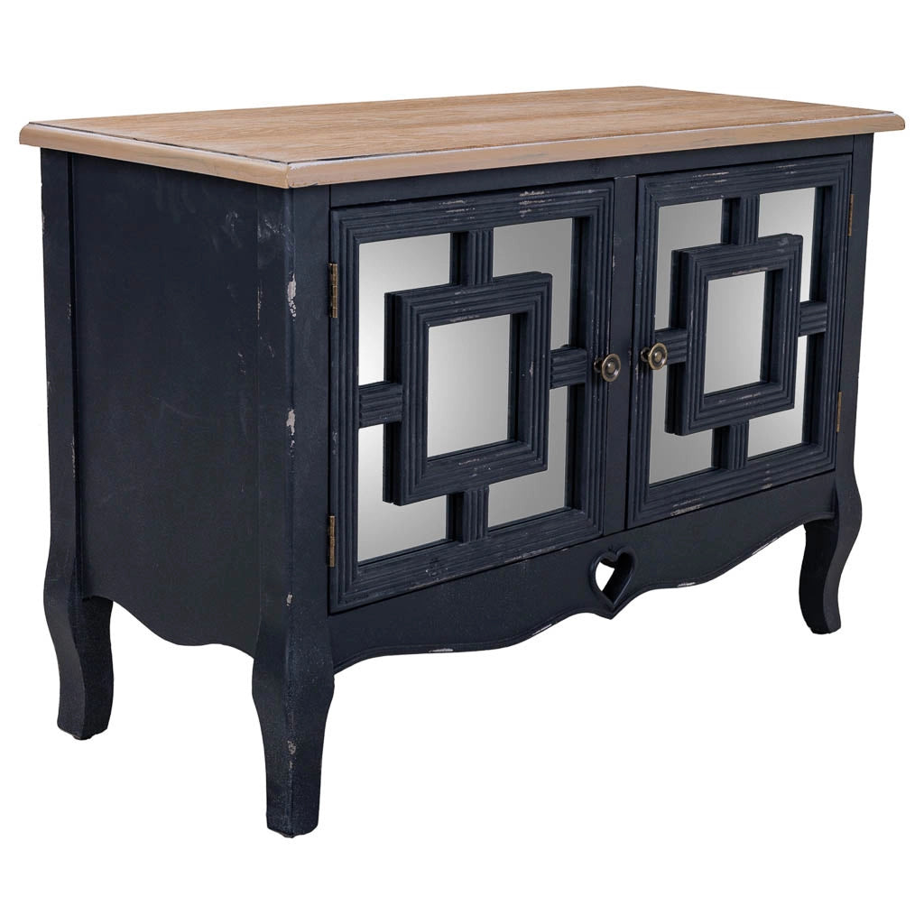 Mobile da ingresso in legno nero 83x36x56,5h