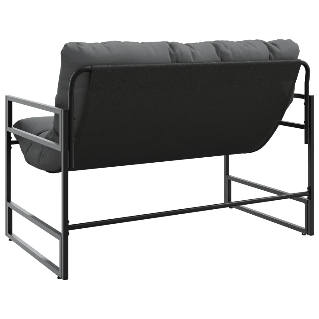 Panchina da Giardino con Cuscino Antracite 113 cm in Acciaio 4009299