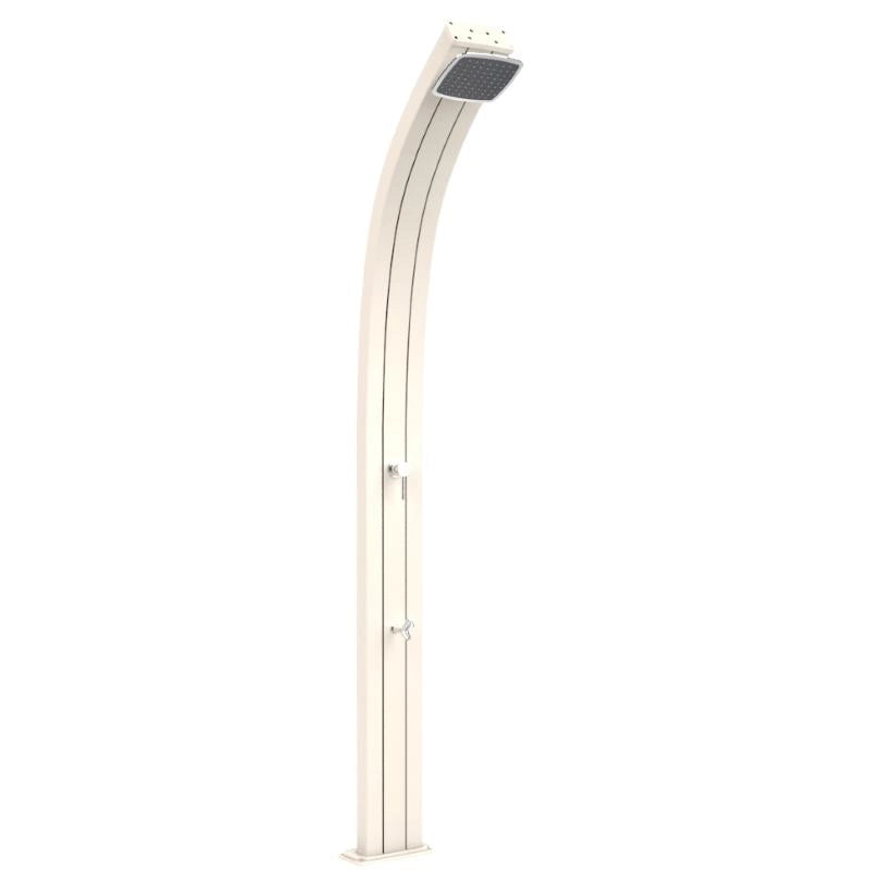 Doccia Tradizionale In Alluminio Spring Con Miscelatore E Lavapiedi Colore Sabbia Cv-A125/9001