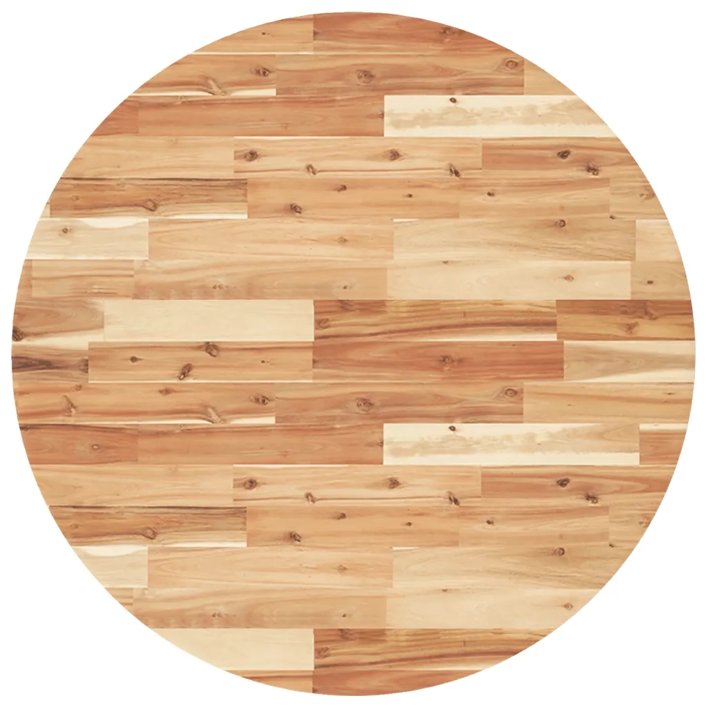 Piano Tavolo Rotondo Ã˜90x2 cm in Legno Massello di Acacia
