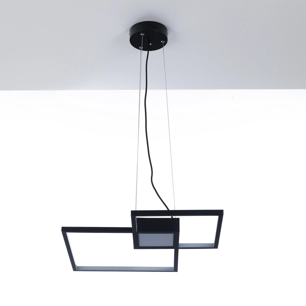 Lampadario in metallo nero cm. L.54 P.54 H.8