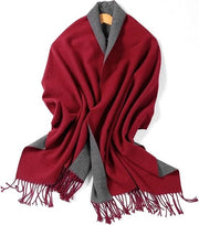 Scialle di Kasjmier per Donna Oversized Pashmina Grande Scialle Caldi per 2 Colori Effen per Autunno Inverno 70 x 200 cm