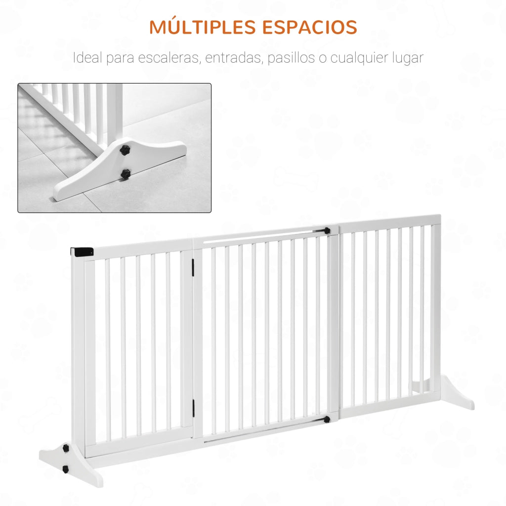 Barriera di sicurezza estendibile per cani ¨C zephmum ¨C 113-166 x 36 x 71 cm bianco