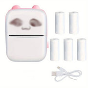 Stampante portatile mini per carta 5 rulli macchina per adesivi mini stampante per immagini e foto compatibile Wi-Fi e Bluetooth rosa