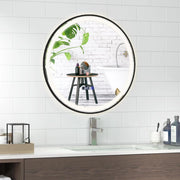 Specchio da Bagno a LED 60x60cm Rotondo, Specchio a Parete con Luce a 3 Colori, 3000-6500K, Dimmerabile, Funzione Anti-appannamento e Memoria, Lettura di Tempo e Temperatura e Antideflagrante