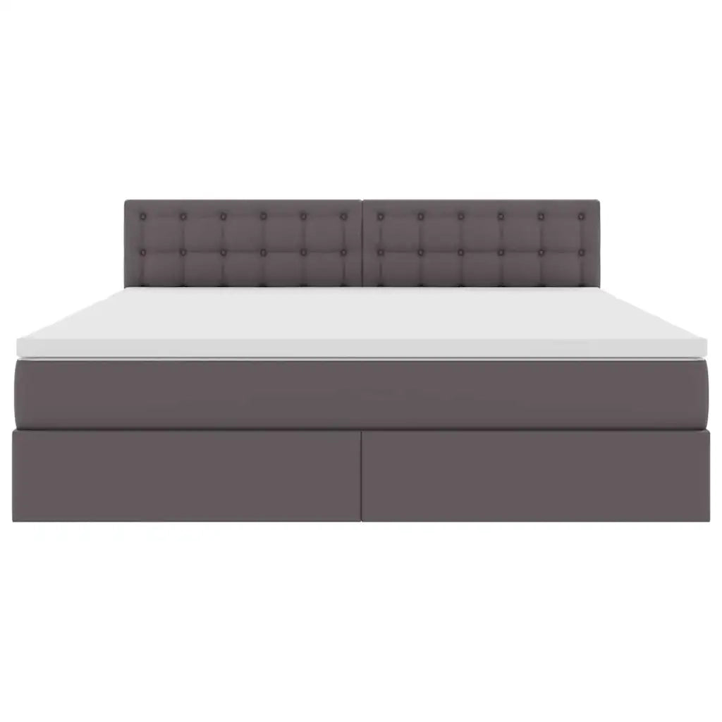 Letto con contenitore e materasso Grigio 160 x 200 cm