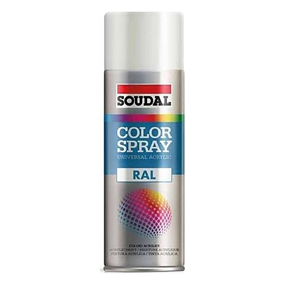 Smalto spray 100% acrilico soudal 400 ml *** colore- grigio luce ral 7035, confezione 1