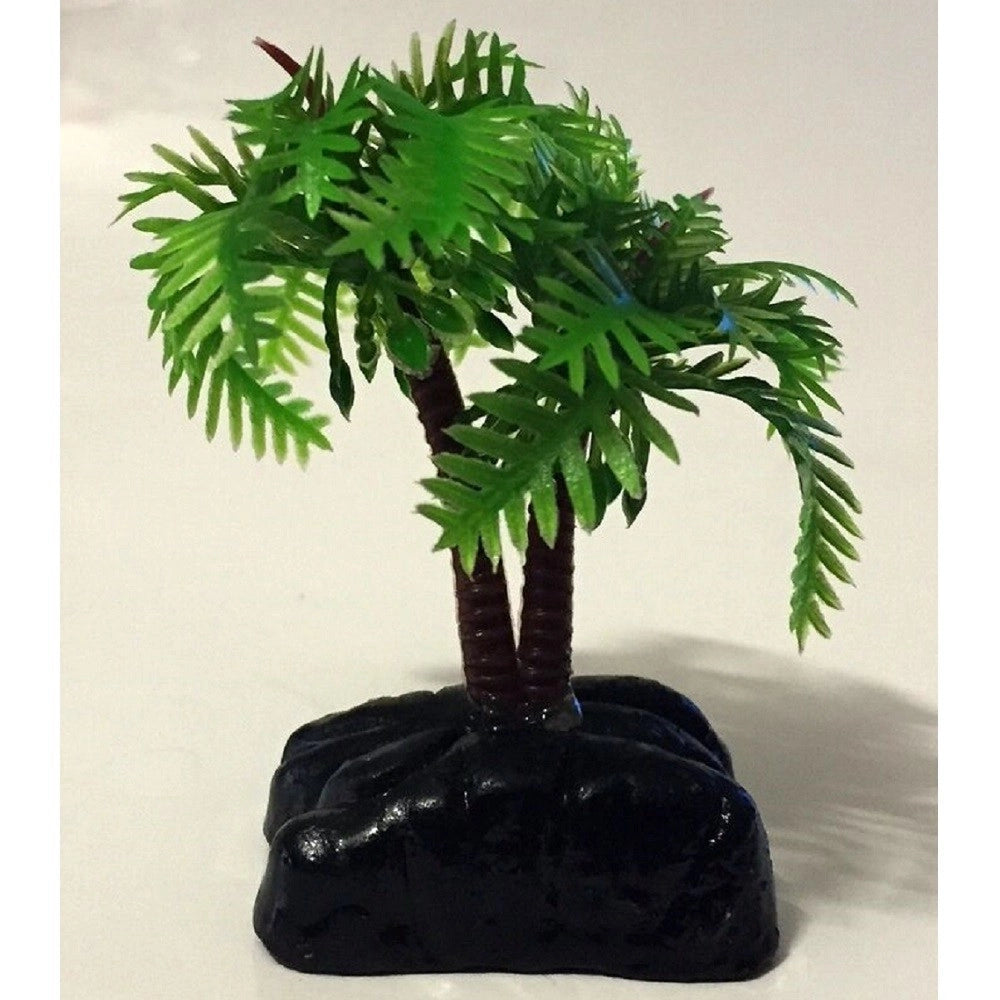 Trade Shop - Pianta 6,2 Cm Piantina Decorazione Artificiale Per Acquario Piccola Palma Verde -