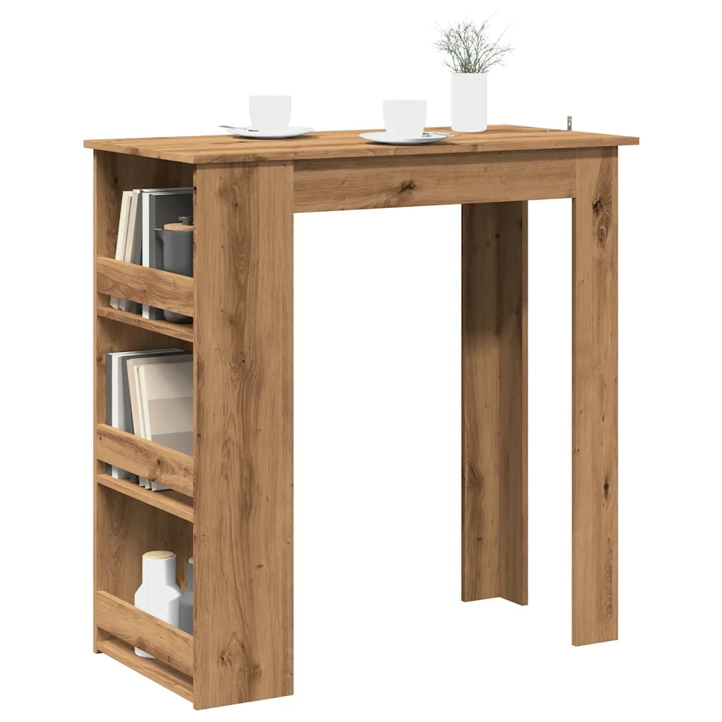Tavolo da Bar con Ripiani Rovere 102x50x103,5 cm in Truciolato 856763