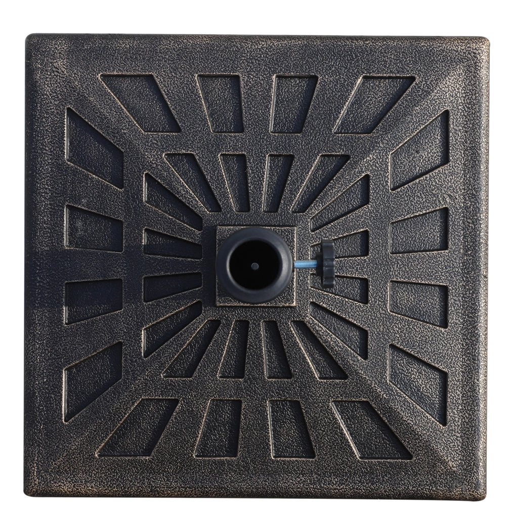 Base per ombrellone 15 kg quadrata in metallo ¨C zephmum ¨C bronzo, per diametro 38mm