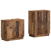 Set di Armadi da Bagno da 2 Pezzi HOORN Legno antico 3417637
