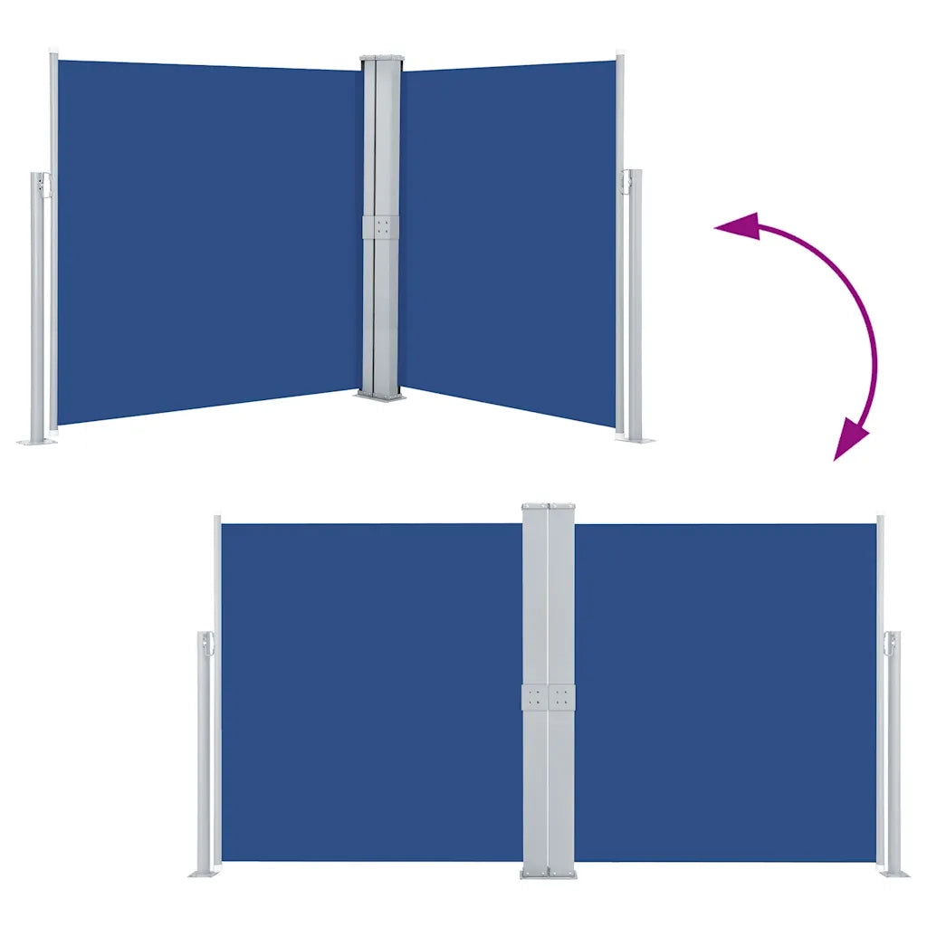 Tenda da Sole Laterale Retrattile-Tenda parasole per balcone per giardino Blu 160x600 cm 733997