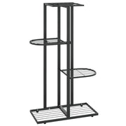 Portavasi/fioriera a 4 ripiani 43 x 22 x 76 cm metallo nero 02_0045160
