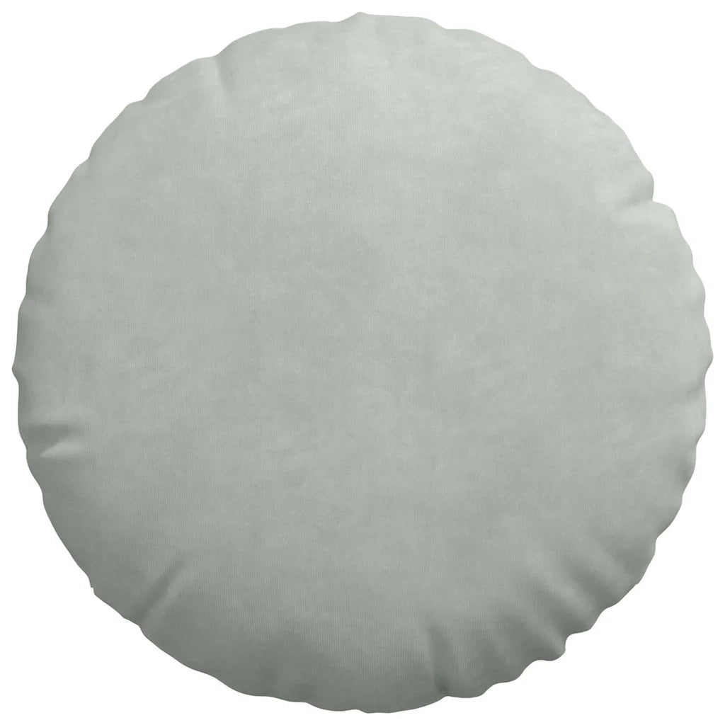 Cuscini per Seduta 2 pcs Grigio chiaro Ø 40 x 13 cm Velluto