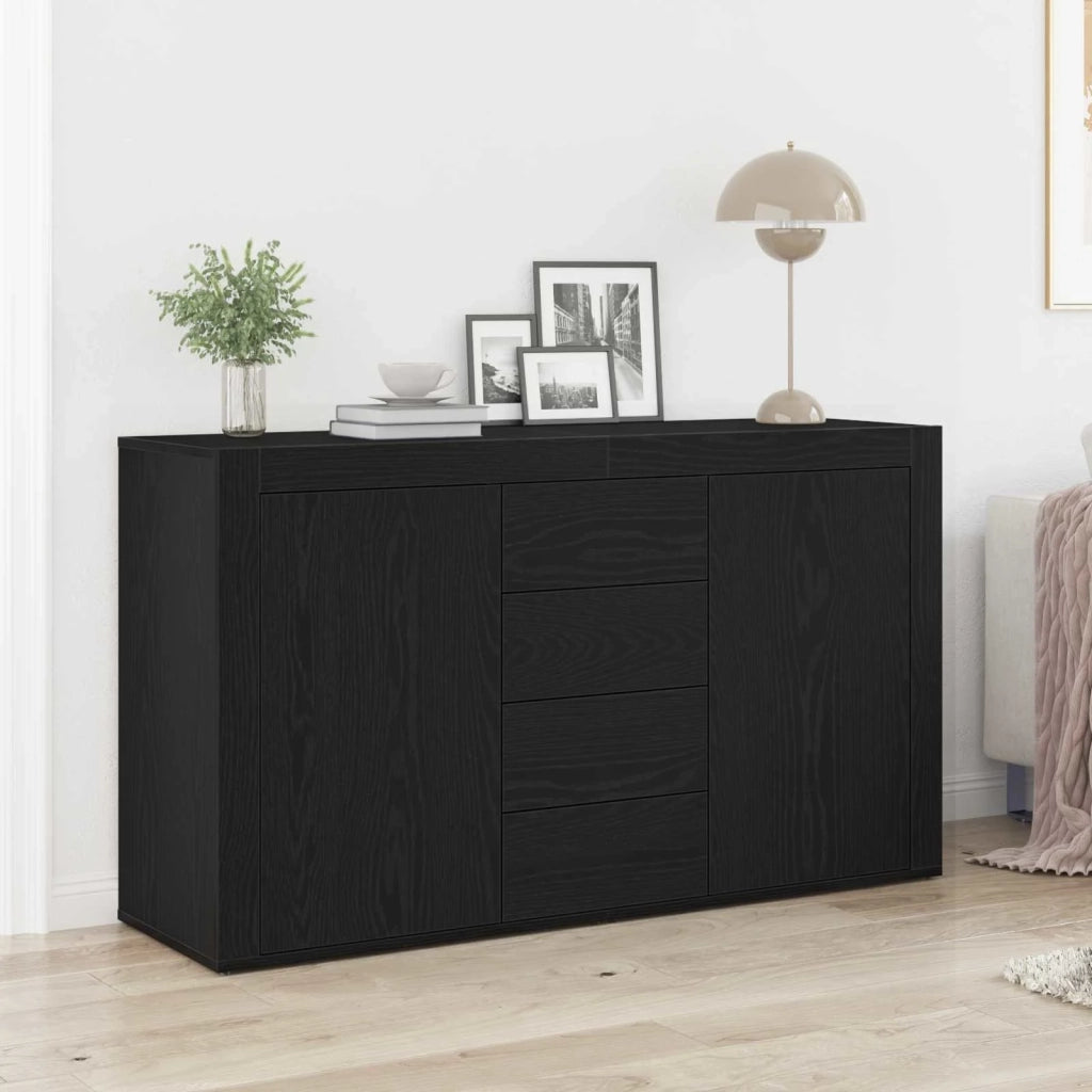 Credenza Rovere Nero 120 x 36 x 69 cm Legno multistrato 3333865