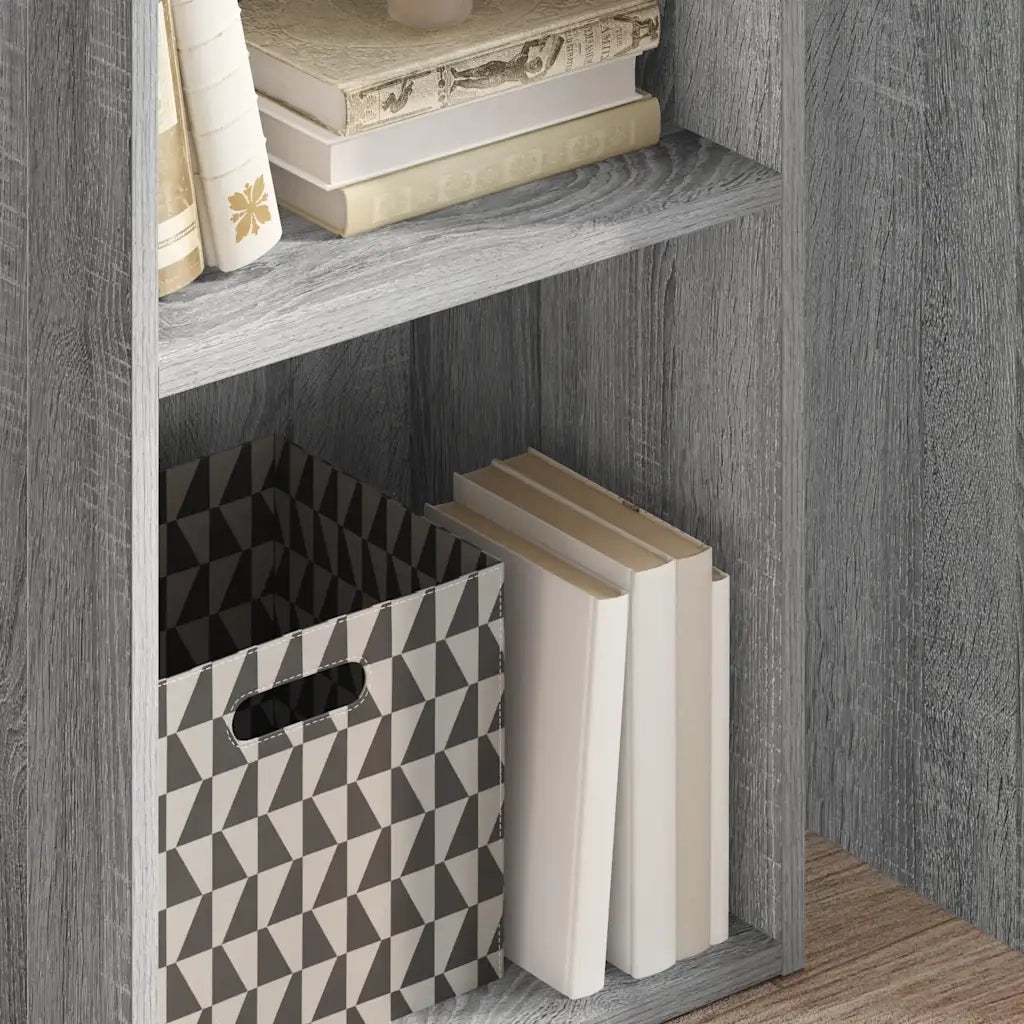 Libreria Grigio Sonoma 40x30x77 cm in Legno Multistrato
