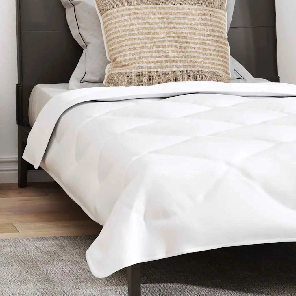 vidaXL Piumone Bianco 135 x 200 cm Microfibra