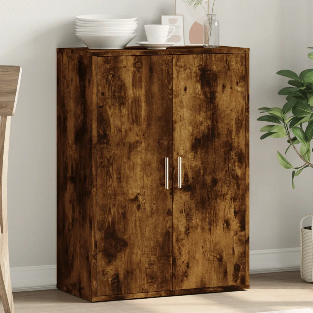Credenza Rovere Fumo 60x31x84 cm in Legno Multistrato 840489
