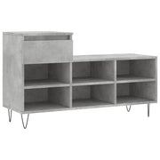 Scarpiera | Mobile per scarpe Grigio Cemento 102x36x60 cm in Legno Multistrato
