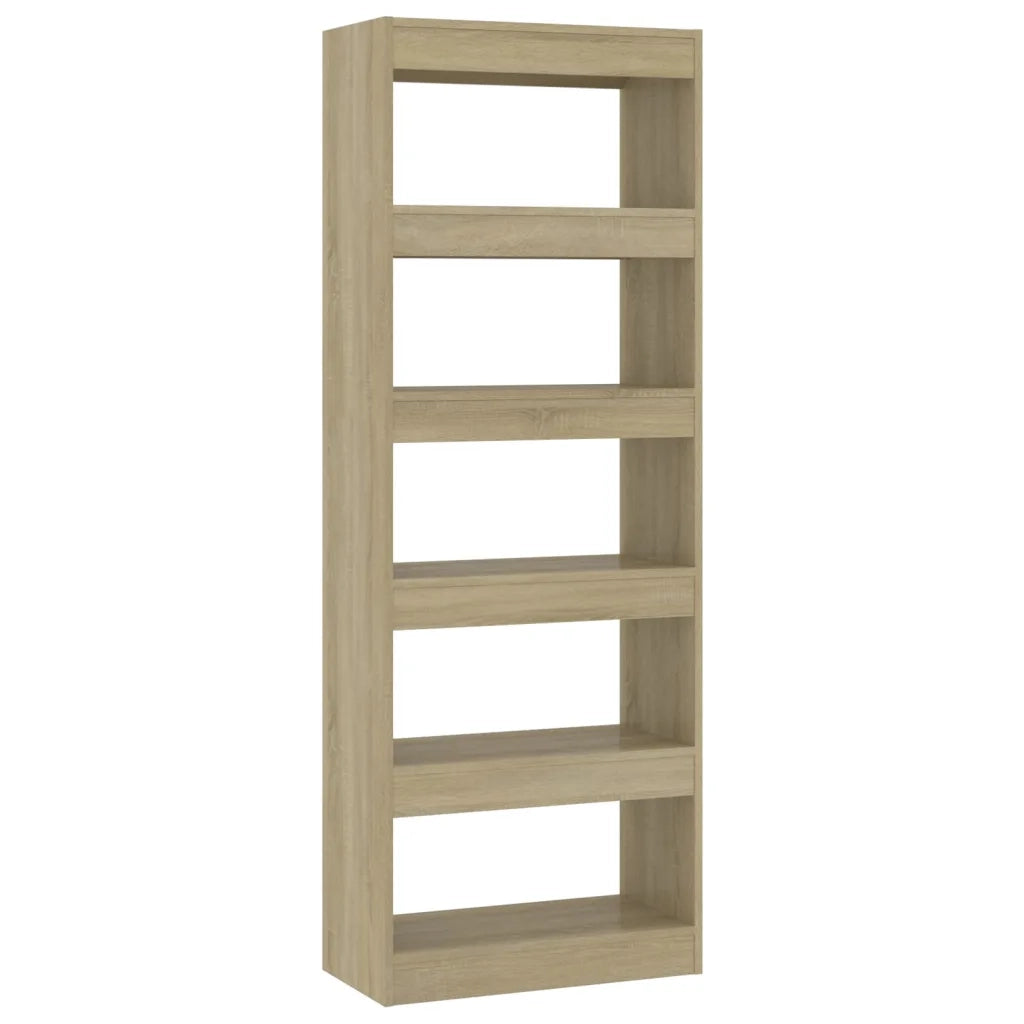 Libreria Divisorio-Scaffale per Libri-Mobile di Stoccaggio Rovere Sonoma 60x30x166 cm in Truciolato