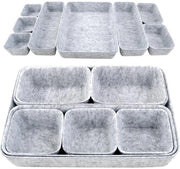 Organizzatore di cassetti per vetrina, 8-pack, cassetti per vetrina stivabili, cassetti per vetrina da appendere, cassetti per vetrina per ufficio, camera da letto, bagno, cucina (grigio chiaro)