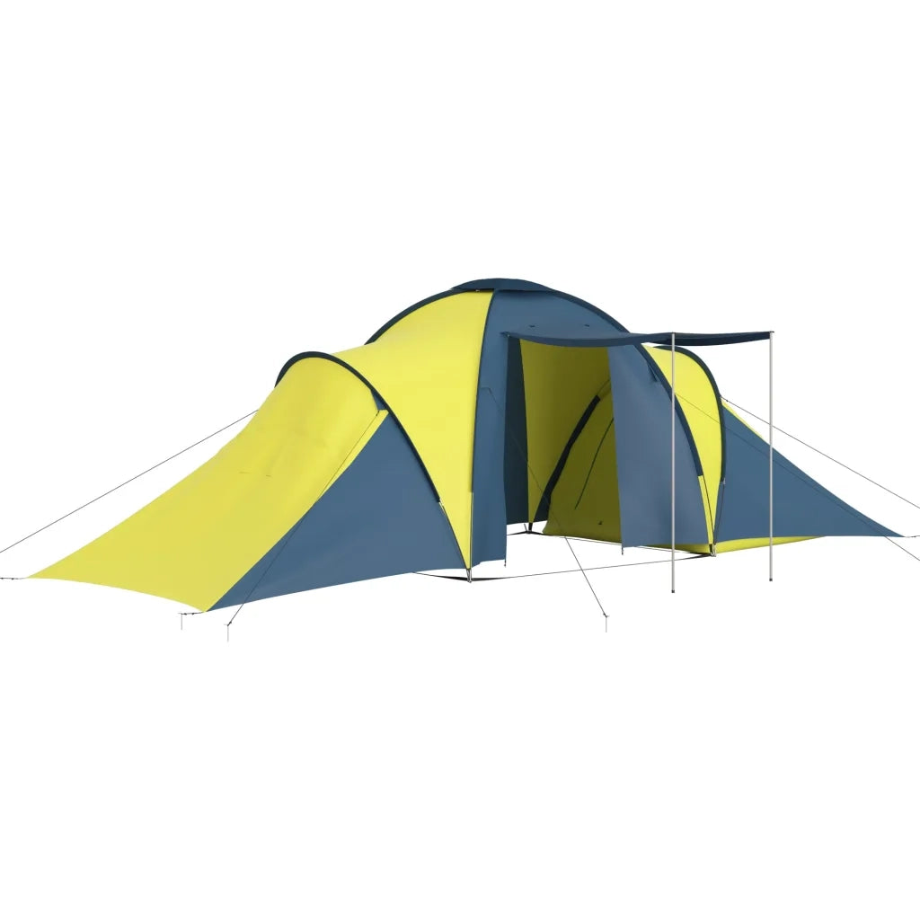 Tenda da Campeggio per 6 Persone-Tenda per Famiglie Blu e Giallo