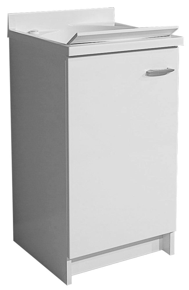 Mobile Lavatoio 45x50x85cm Anta Asse in Termoplastico Montegrappa Marella Bianco Sinistra con Cesto