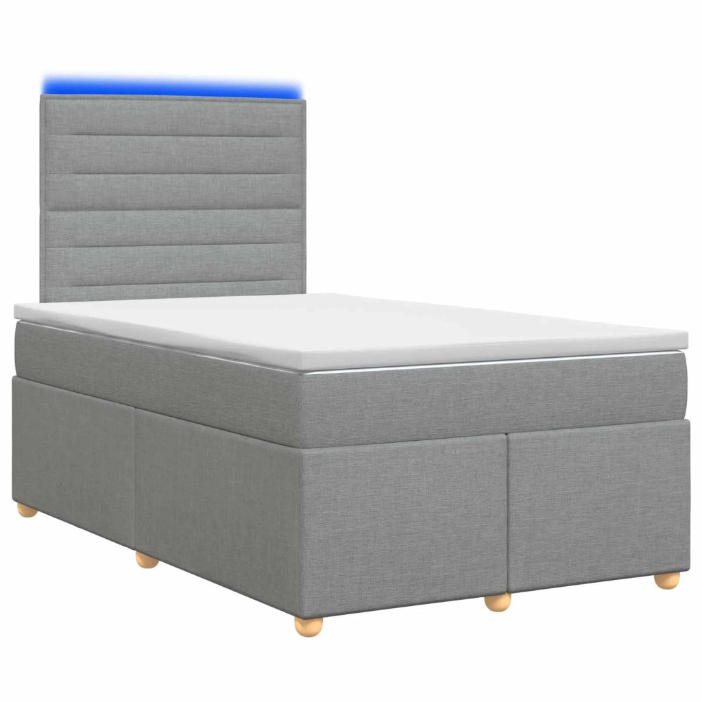 Letto box spring con materasso Grigio Chiaro 120 x 190 cm 3455294