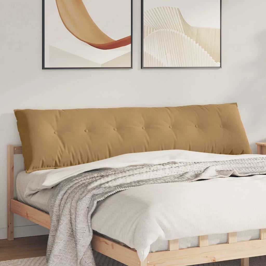 Cuscino per Schiena Marrone 200 x 50 cm Tessuto in Cords 42014984