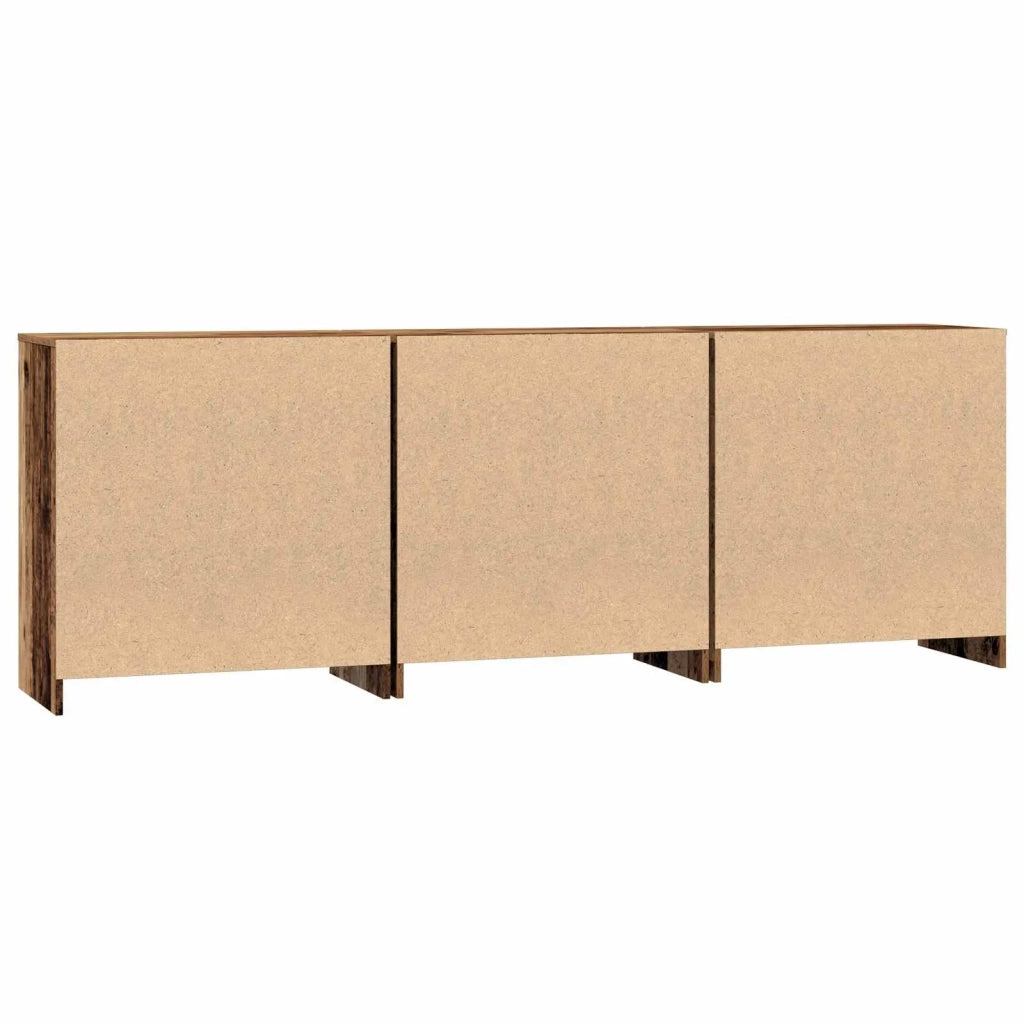 Credenza 3 pz | Madia | Buffet da pranzo | Armadio da pranzo Legno vecchio 70 x 41 x 75 cm Legno multistrato