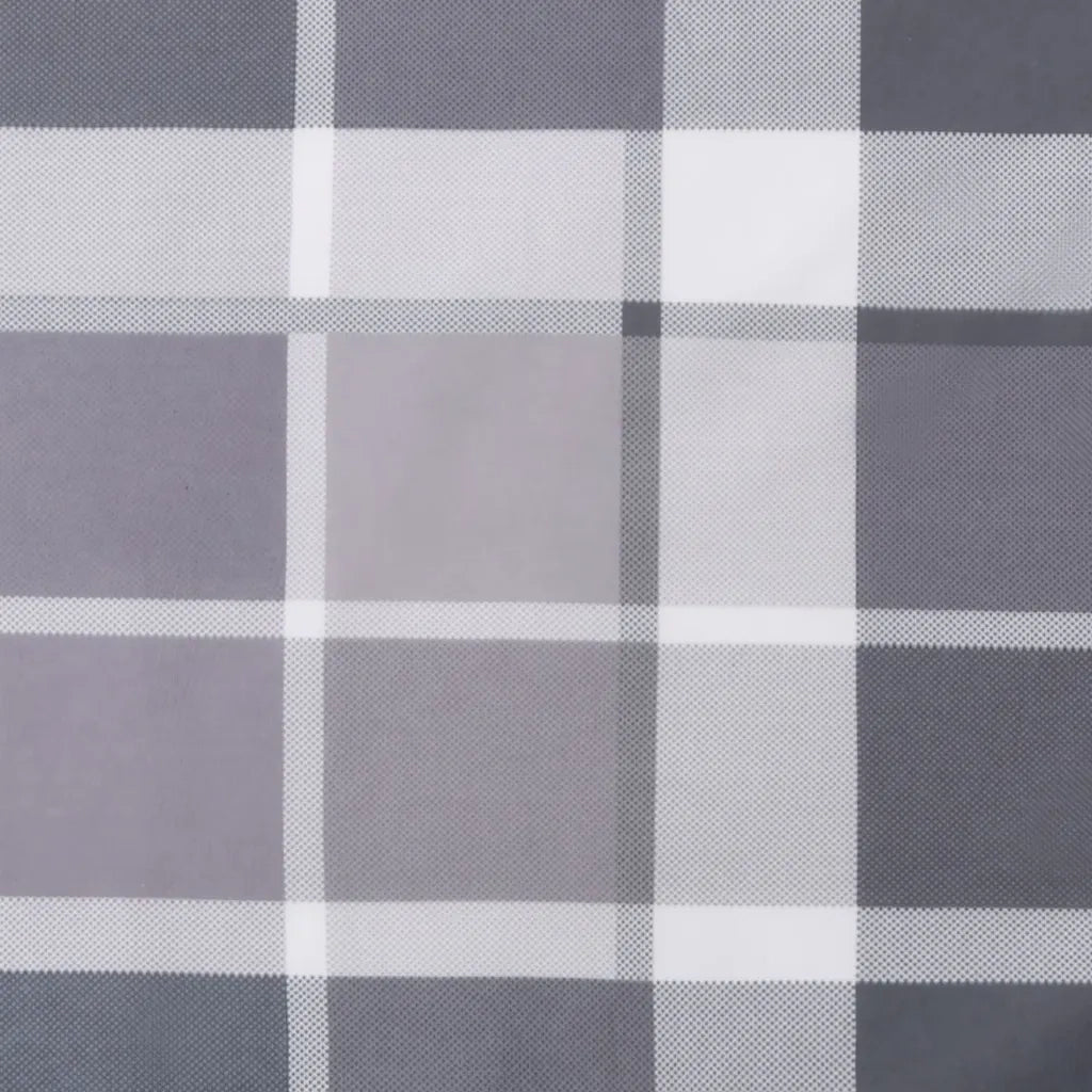 Cuscino per pallet | Cuscini per sedie a Quadri Grigi 120x40x12 cm in Tessuto