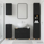 Set di Mobili da Bagno da 4 Pezzi ALKMAAR Nero 3417910