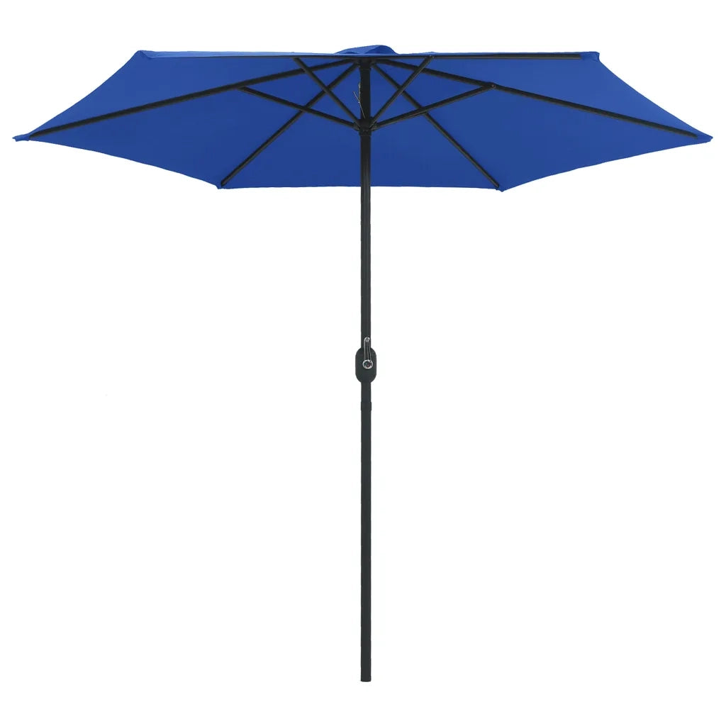 Ombrellone da Giardino con Palo in Alluminio 270x246 cm Azzurro 47351