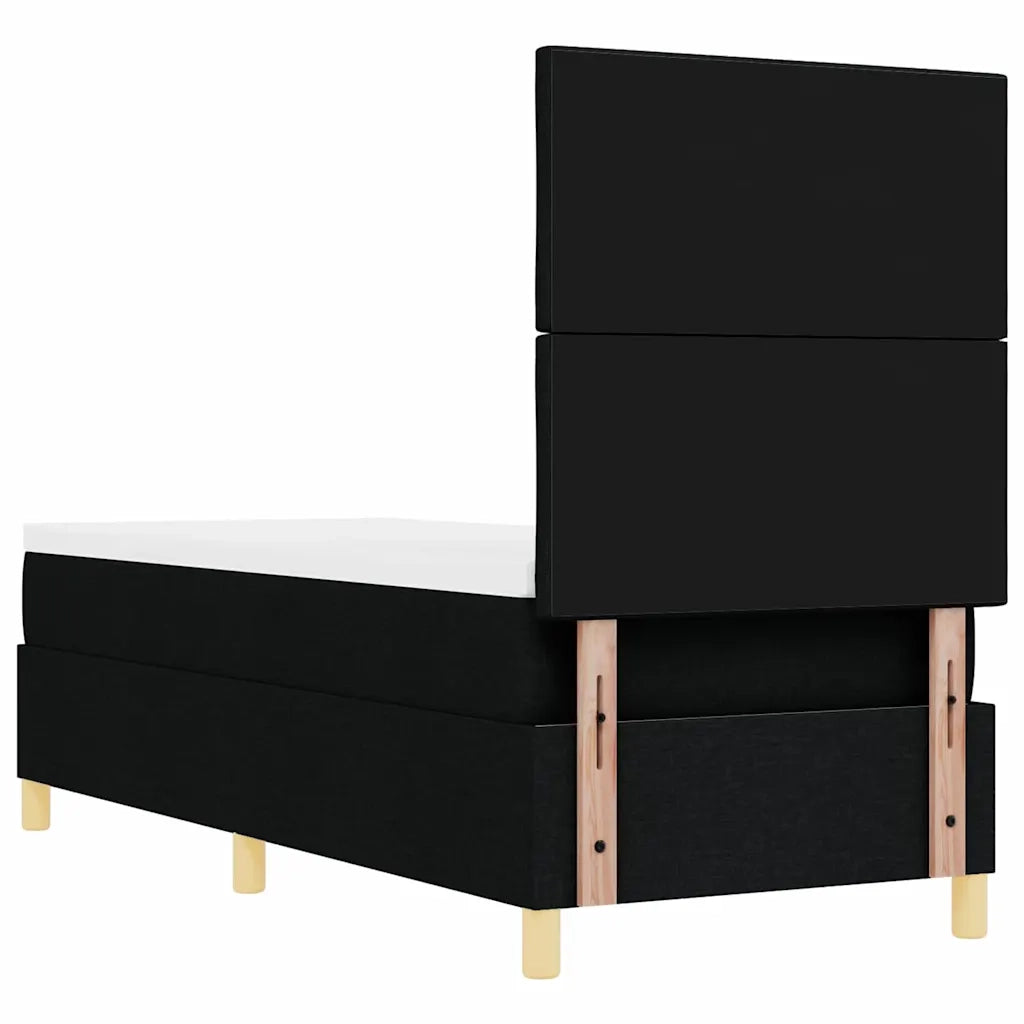 Letto a molle con materasso Nero 80 x 200 cm Tessuto 3339653