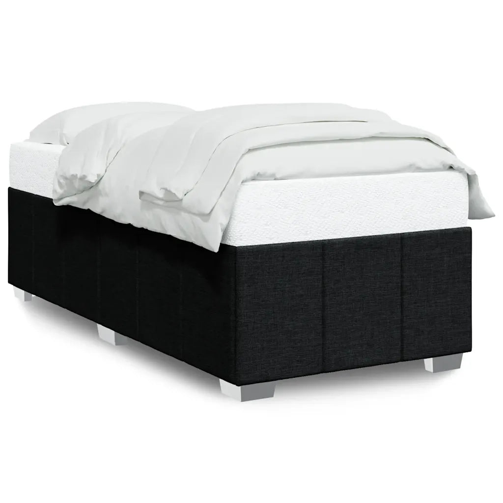 Giroletto senza Materasso Nero 100x200 cm in Tessuto