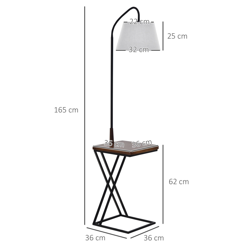 EasyComfort Lampada da Terra Moderna con Caricatore Wireless e Testa Flessibile per Soggiorno, Camera da Letto e Ufficio, 36x36x165 cm