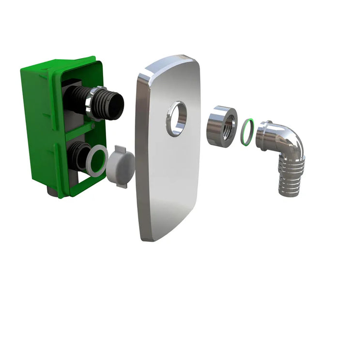 Sifone Per Lavatrici E Lavastoviglie Ad Incasso, Cromato Bonomini 3435CR40B9-R