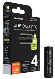 BATTERIA ricaricabile stilo Panasonic ENELOOP PRO NIMH 2500 mAh 4pz