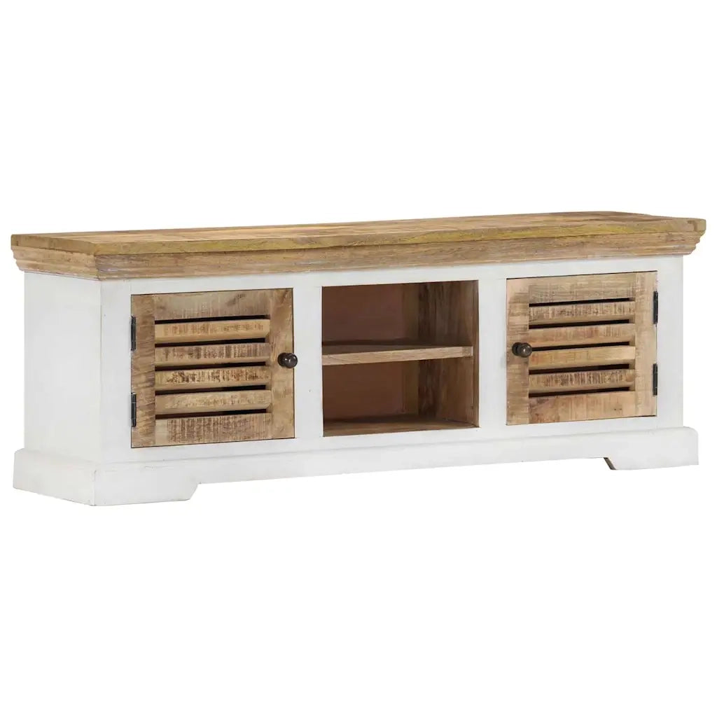 Mobile Porta TV 110x30x40 cm in Legno Massello di Mango 337848