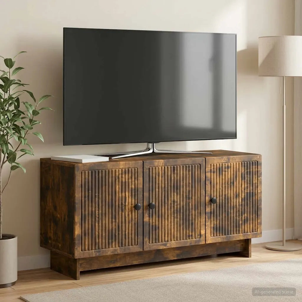 Mobile TV Rovere Fumo 99 x 34,5 x 50 cm Legno ingegnerizzato 894030