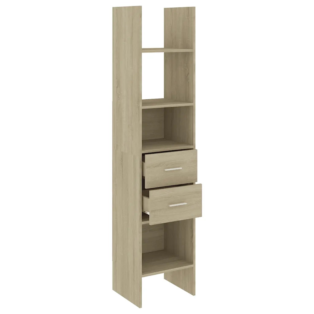 Libreria-Scaffale per Libri-Mobile di Stoccaggio Rovere Sonoma 40x35x180 cm in Legno Multistrato 429104