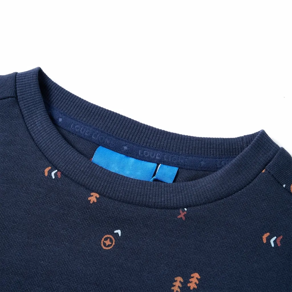 Felpa da Bambino Blu Marino MÃ©lange 116cod mxl 93304