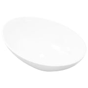 Lavello-Lavandino-Lavabo in Ceramica di Lusso Bianco Ovale 40 x 33 cm